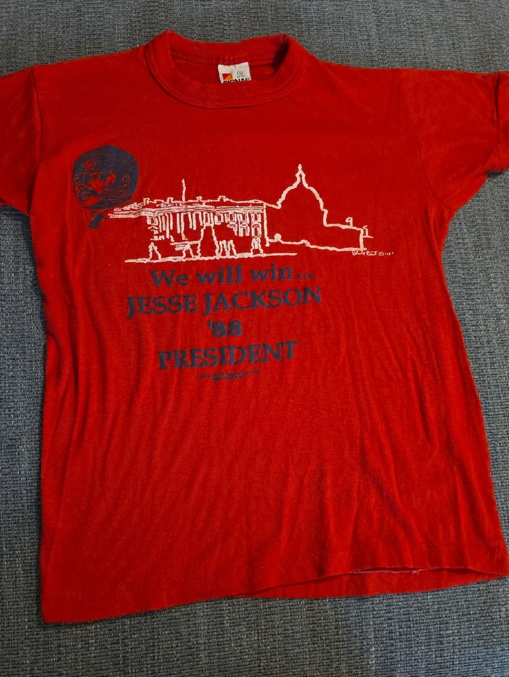 VINTSGE,  Red Kids' Small Graphic Tee - Jesse Jackson '88